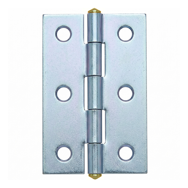Aldeghi ART. 120AZ-PO Cerniera Stretta Zincata Perno Ottone MM50 - ALDEGHI LUIGI